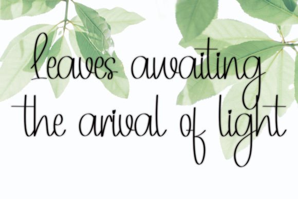 Hello Morning Light Font PNG with transparent background - Preview 1