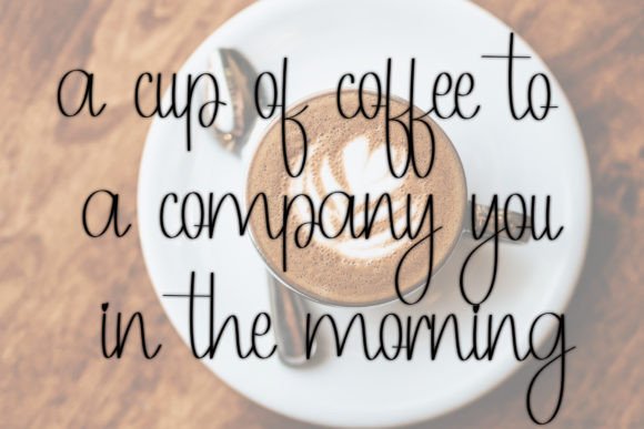 Hello Morning Light Font PNG with transparent background - Preview 3