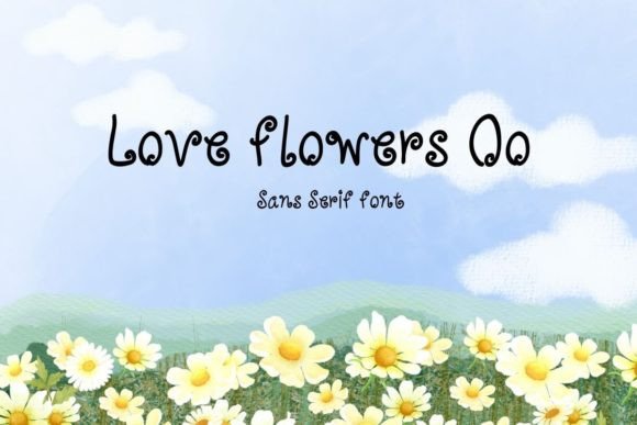 Love Flowers Oo Font PNG with transparent background - Preview 5