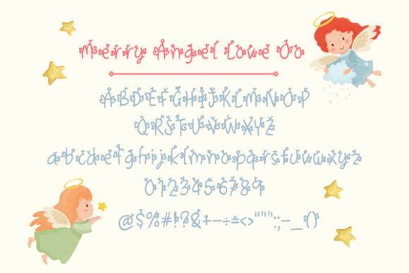 Merry Angel Love Oo Font font preview - 1