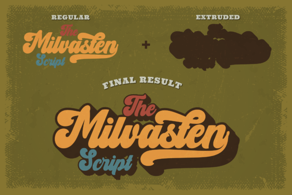 Milvasten Font PNG with transparent background - Preview 1