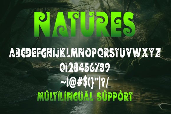 Natures Font PNG with transparent background - Preview 1