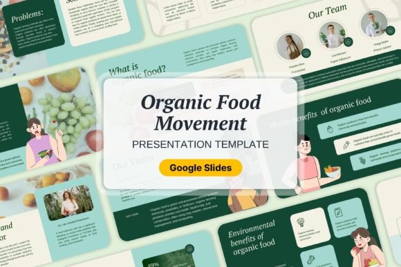 Preview of Organic Food Movement - Google Slides food presentation template