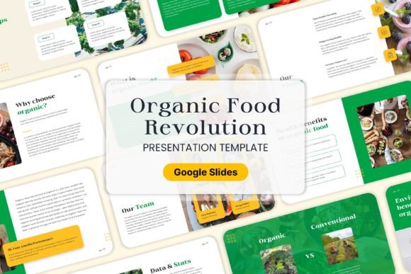 Preview of Organic Food Revolution - Google Slides food presentation template