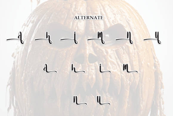 Pumpkin Giant Font PNG with transparent background - Preview 6