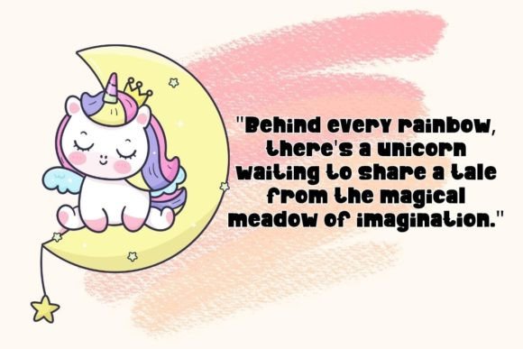 Rainbow Fairytale Font PNG with transparent background - Preview 1