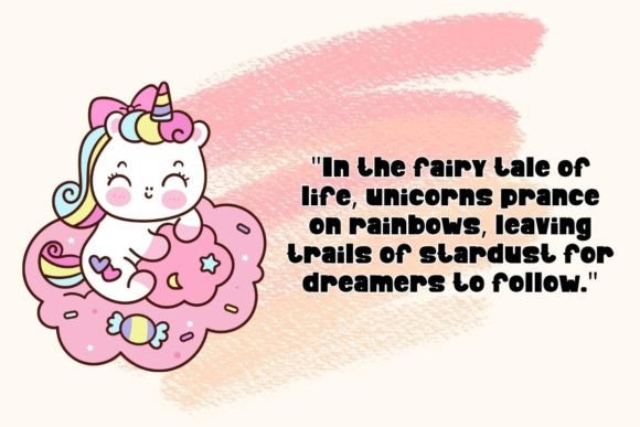 Rainbow Fairytale Font PNG with transparent background - Preview 2