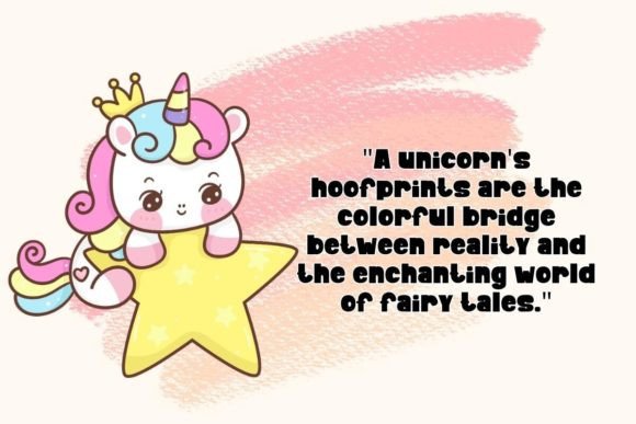 Rainbow Fairytale Font PNG with transparent background - Preview 3