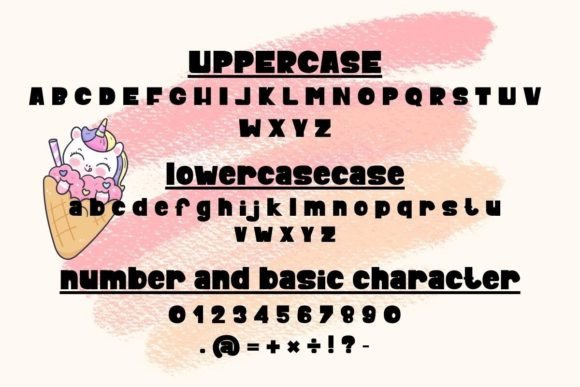 Rainbow Fairytale Font PNG with transparent background - Preview 4