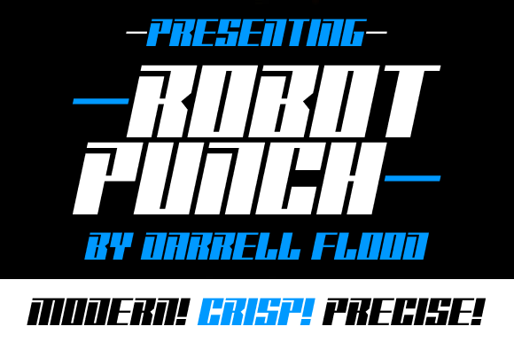 Robot Punch Font PNG with transparent background - Preview 1