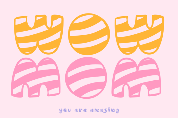 Smile Cake Font PNG with transparent background - Preview 2