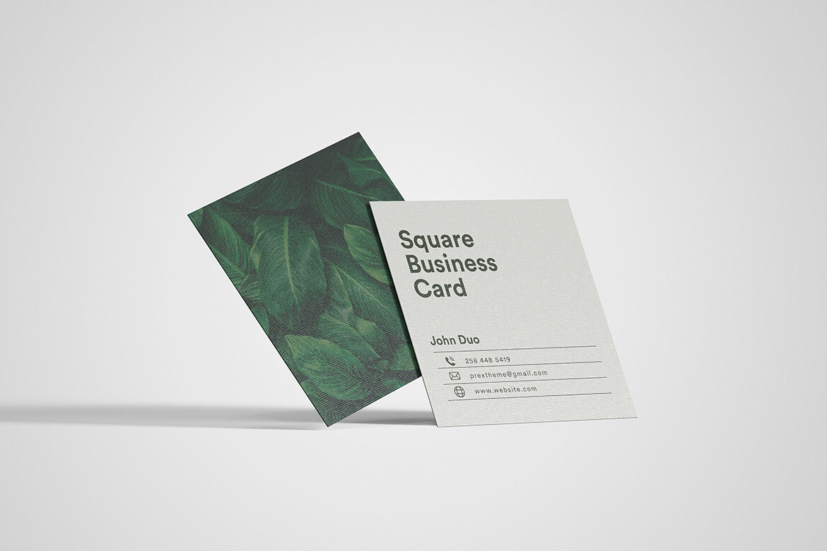 Square Business Card Mockup Graphic by prextheme · Creative Fabrica