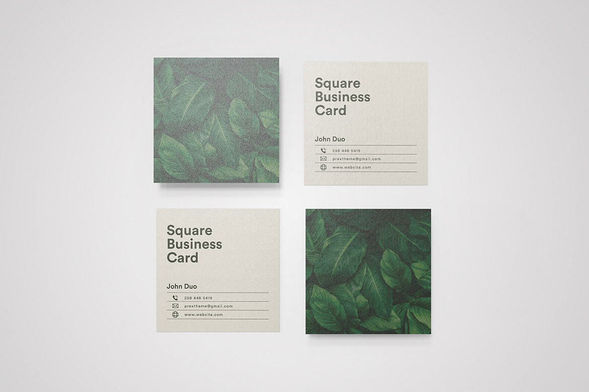 Square Business Card Mockup Graphic by prextheme · Creative Fabrica