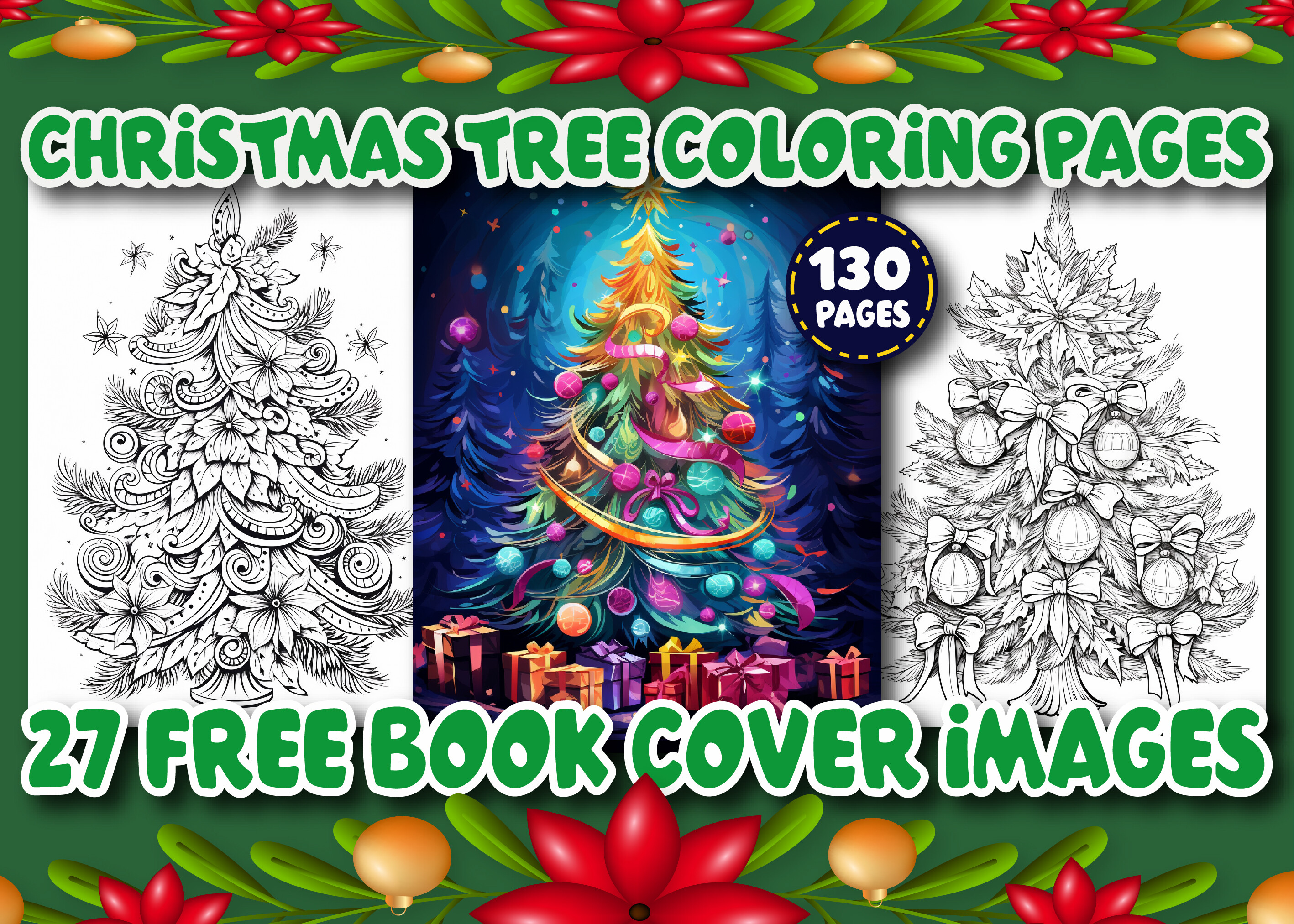 130 Christmas Tree Coloring Pages
