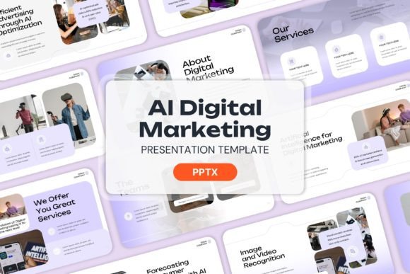 Preview of AI Digital Marketing - PPT Templates marketing presentation template