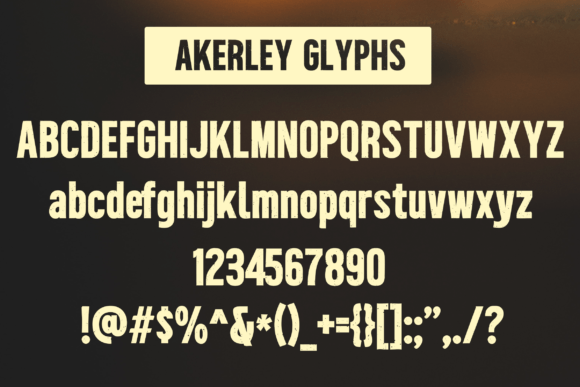 Akerley Font - Preview 1
