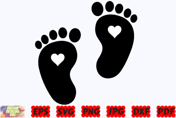 Baby Feet SVG | Baby Footprint SVG |Baby