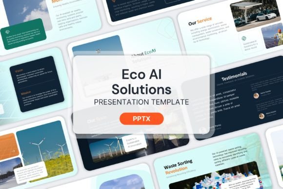Preview of Eco AI Solutions - Powerpoint Templates technology presentation template