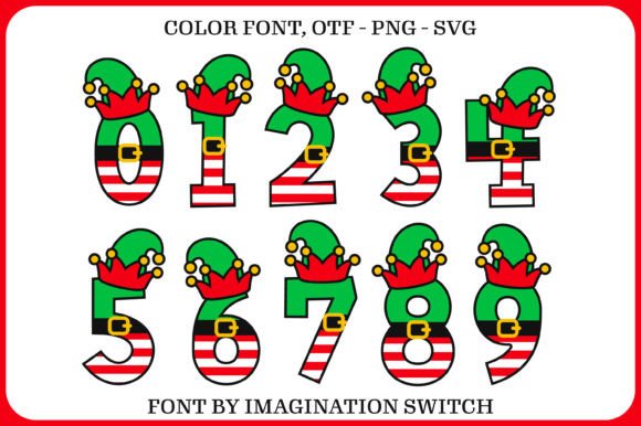 Elf Hat Font PNG with transparent background - Preview 3