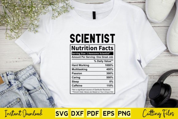 Free Funny Scientist Nutrition Facts Svg Graphics