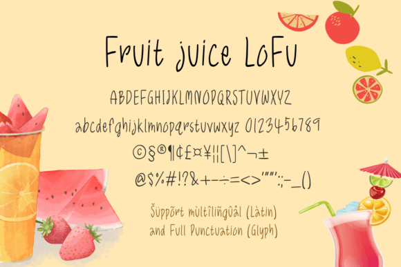 Fruit Juice Lofu Font - Preview 1