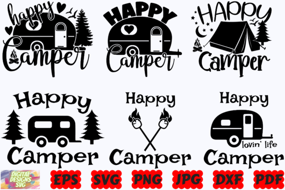 Happy Camper SVG | Camping SVG|Adventure
