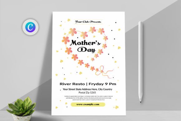 Mothers Day Flyer Canva Editable