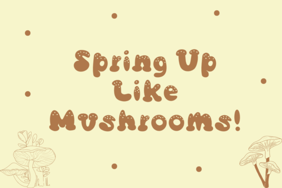 Mushroom House Font PNG with transparent background - Preview 1