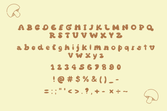 Mushroom House Font PNG with transparent background - Preview 4
