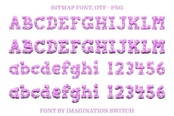 Pink Skull 3d Font PNG with transparent background - Preview 1