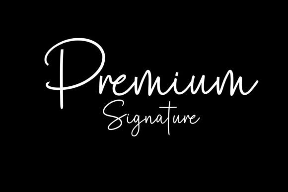 Premium Signature Font by Goodrichees · Creative Fabrica font preview