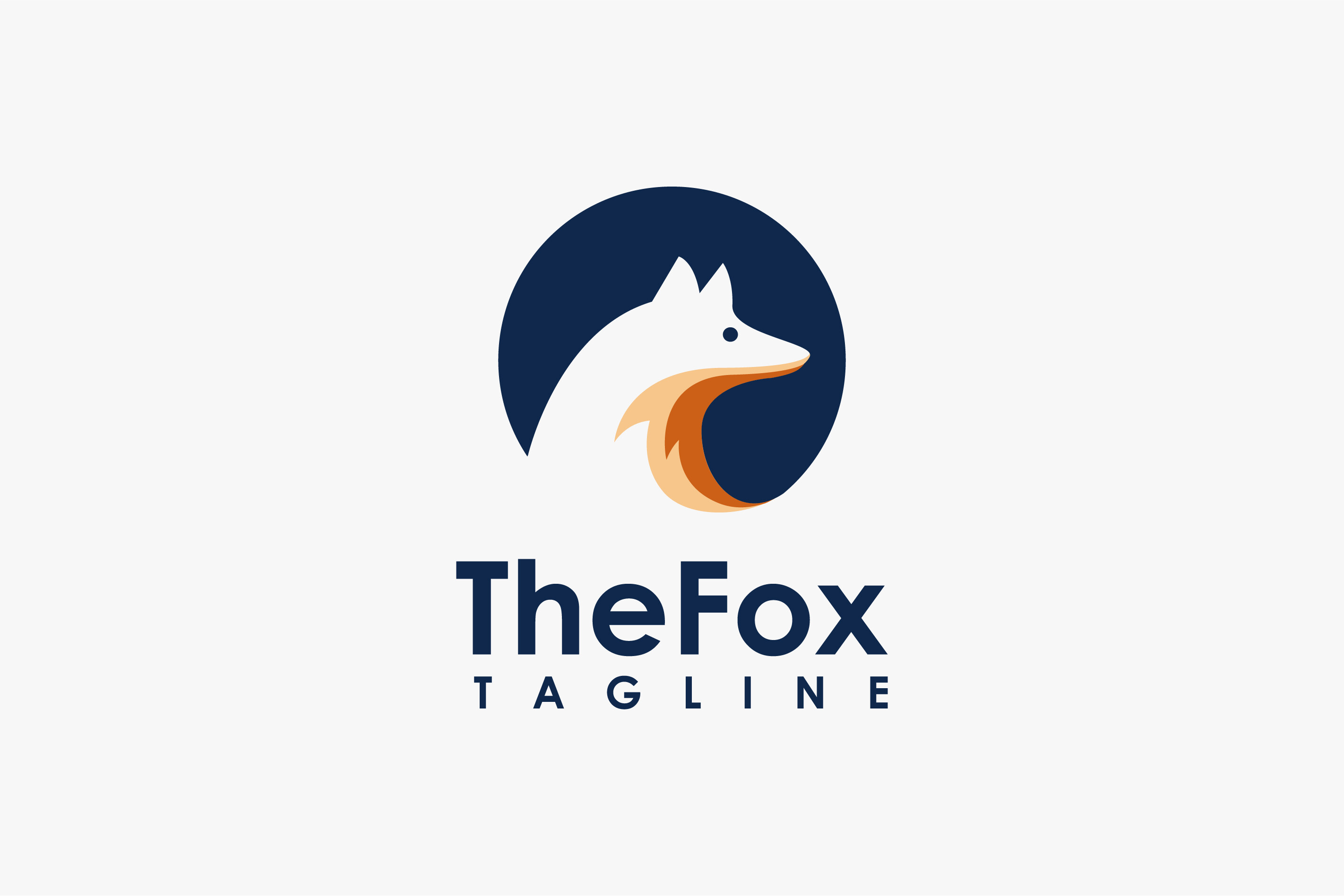 Simple Round Fox Logo Icon Graphic by DOMHOUZE · Creative Fabrica