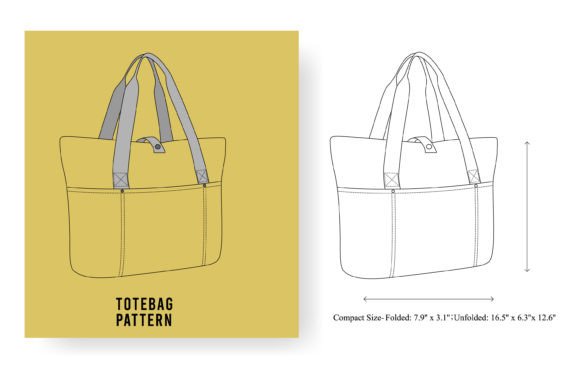 Women Tote Bag Tote Bag Pattern Template