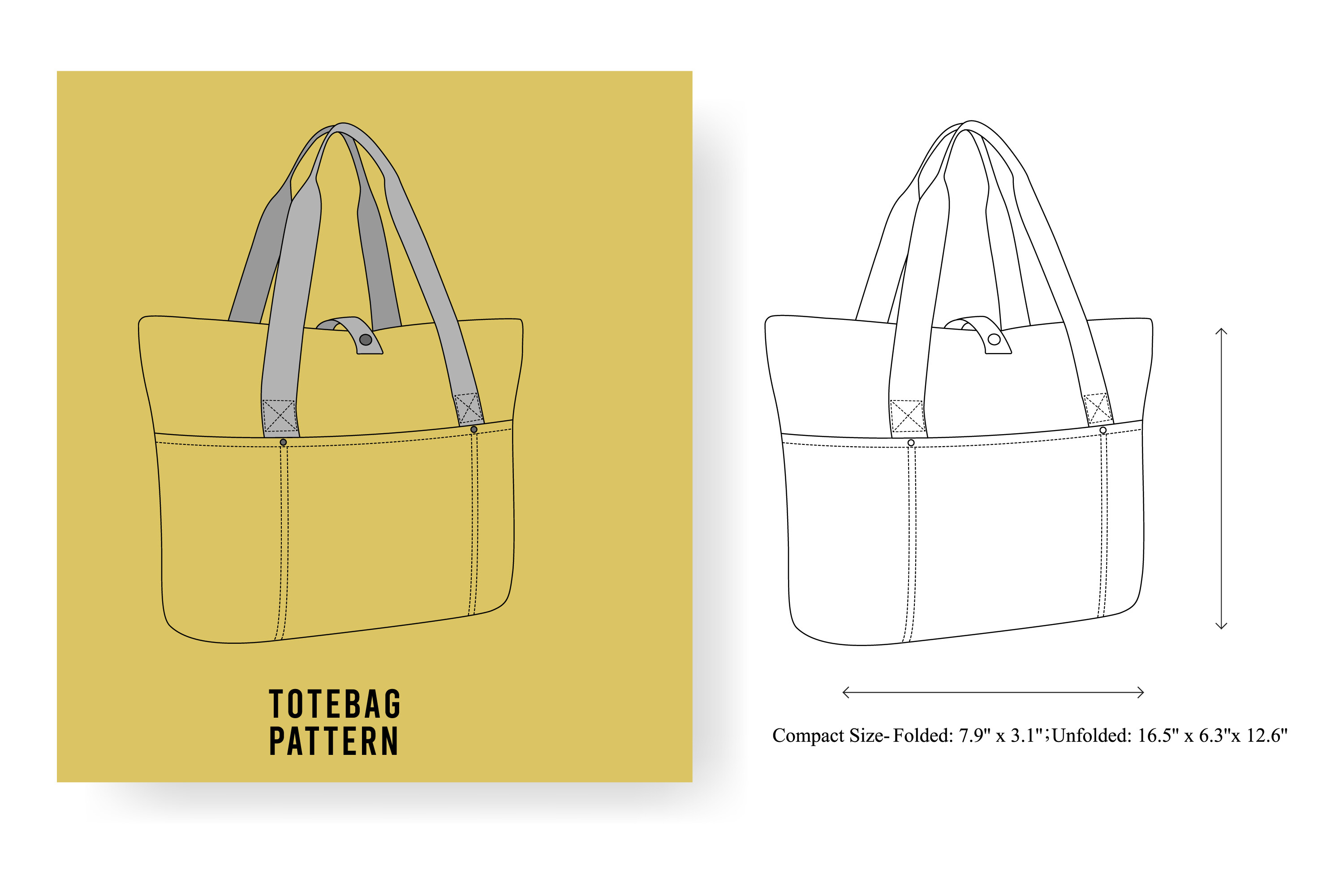 Women Tote Bag Tote Bag Pattern Template