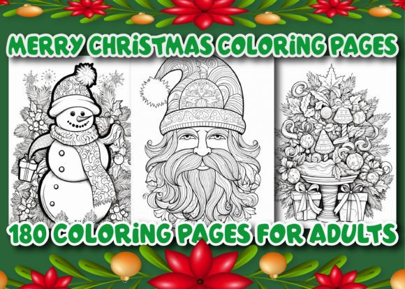 180 Merry Christmas Coloring Pages