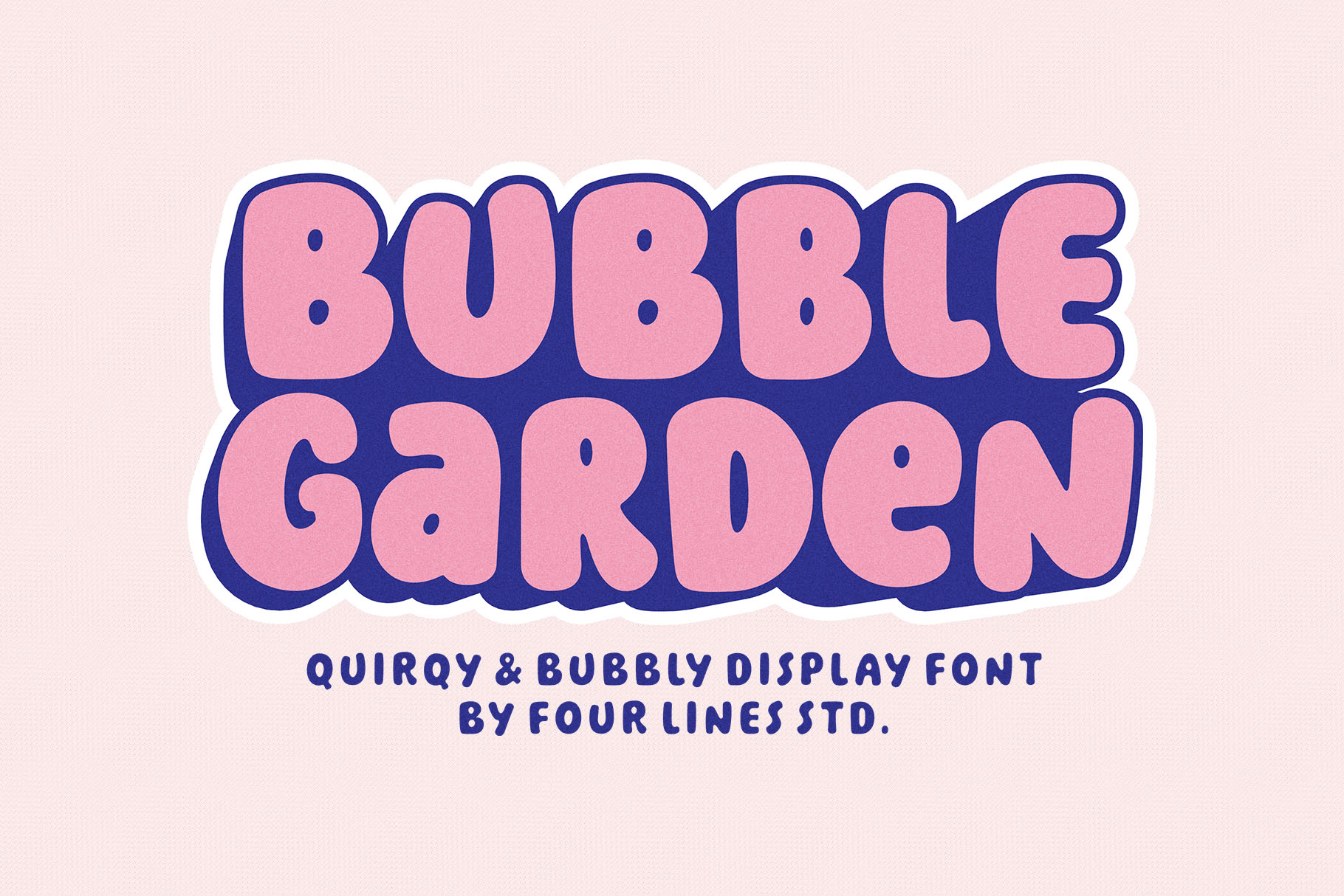 Bubble Garden font preview - puffy decorative bubble display typeface