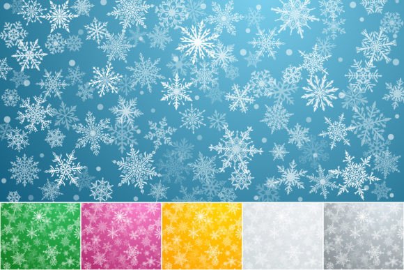 Christmas Backgrounds of Snowflakes