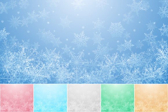 Christmas Backgrounds of Snowflakes