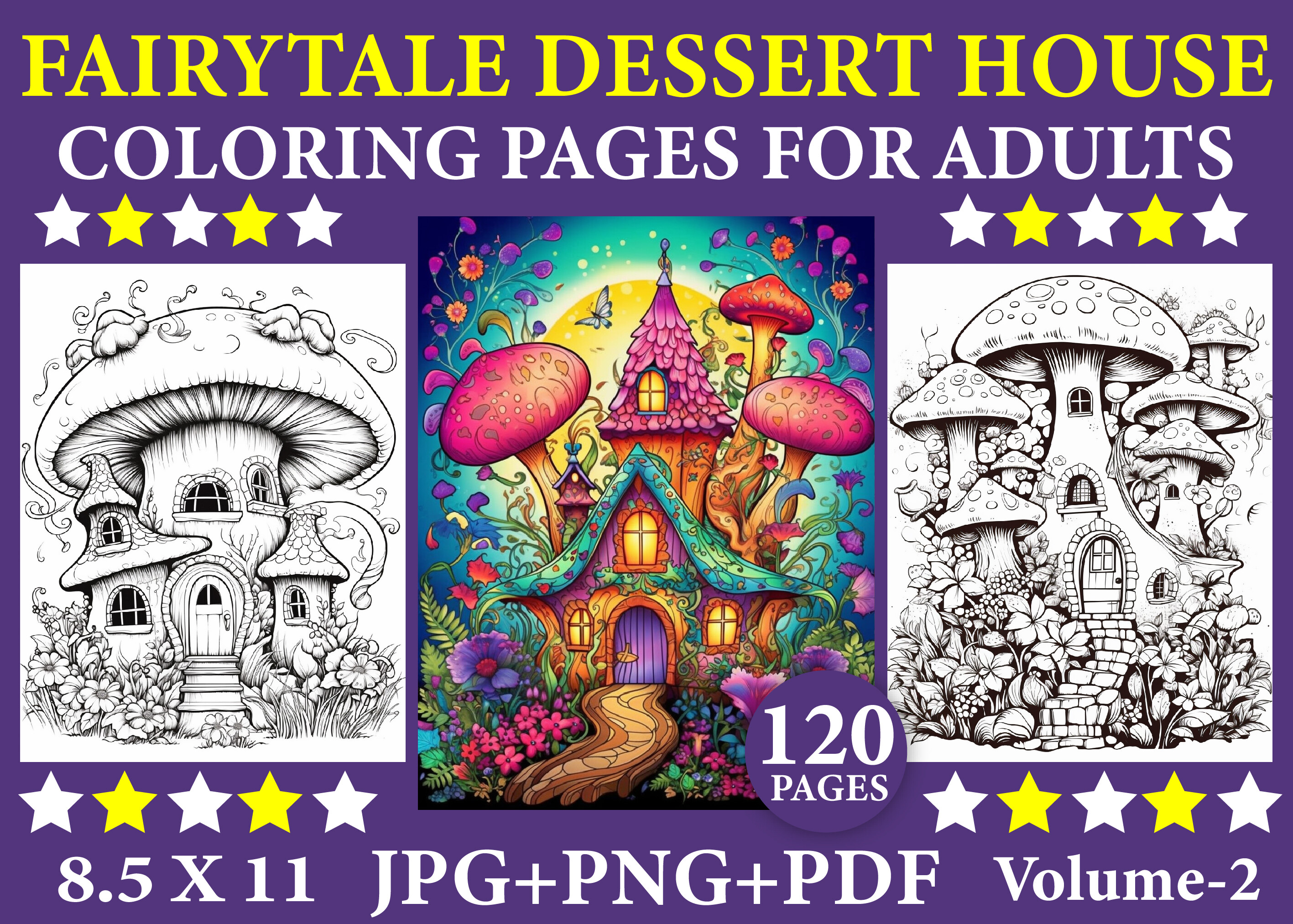Fairytale Dessert House Coloring Pages