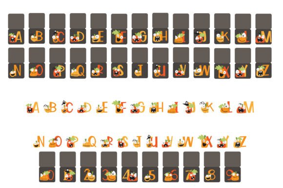 Lil' Pumpkin Cards Font PNG with transparent background - Preview 1