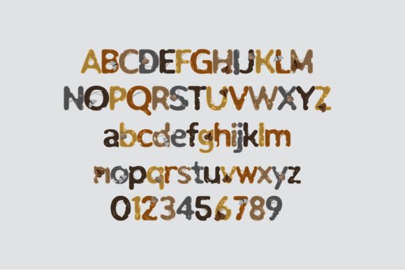 Moth Munched Font PNG with transparent background - Preview 2