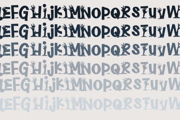 Plague Font PNG with transparent background - Preview 4