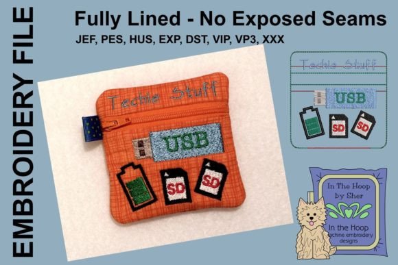 Techie Stuff Mini Zipper Bag