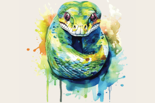 Watercolor Python Cliparts Graphic by Abdel designer · Creative Fabrica