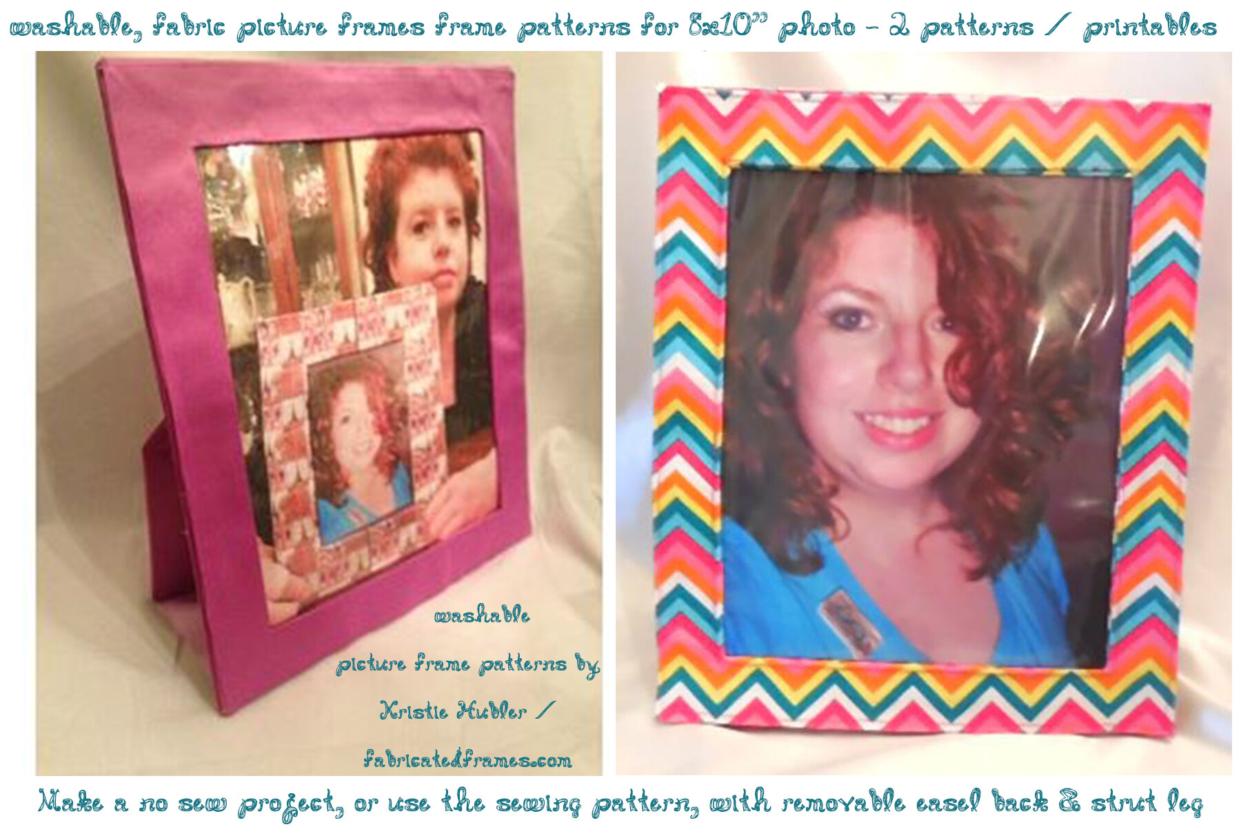 2 Washable Frame Patterns for 8x10 Photo