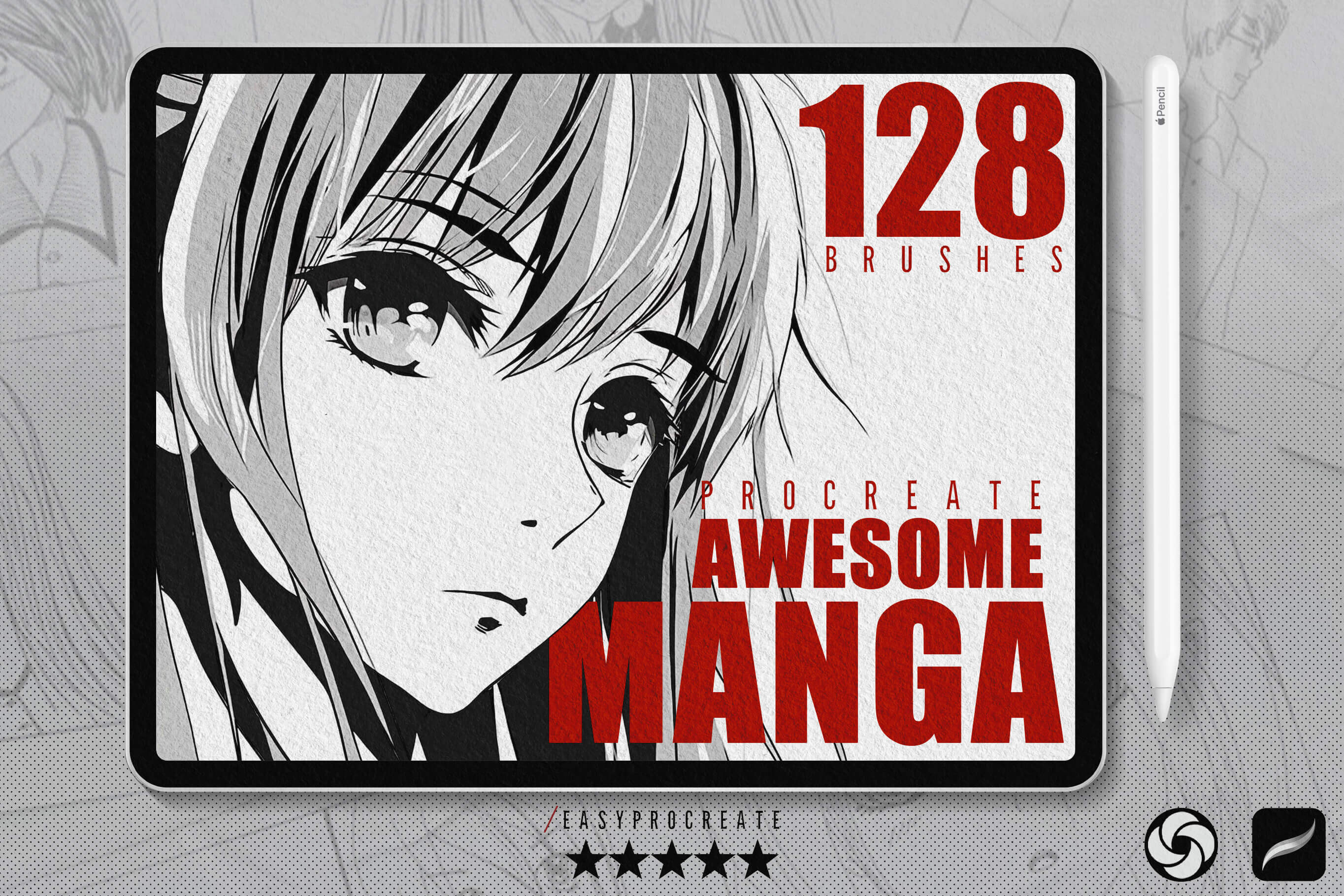 Awesome Manga Procreate Brushes - photo 1