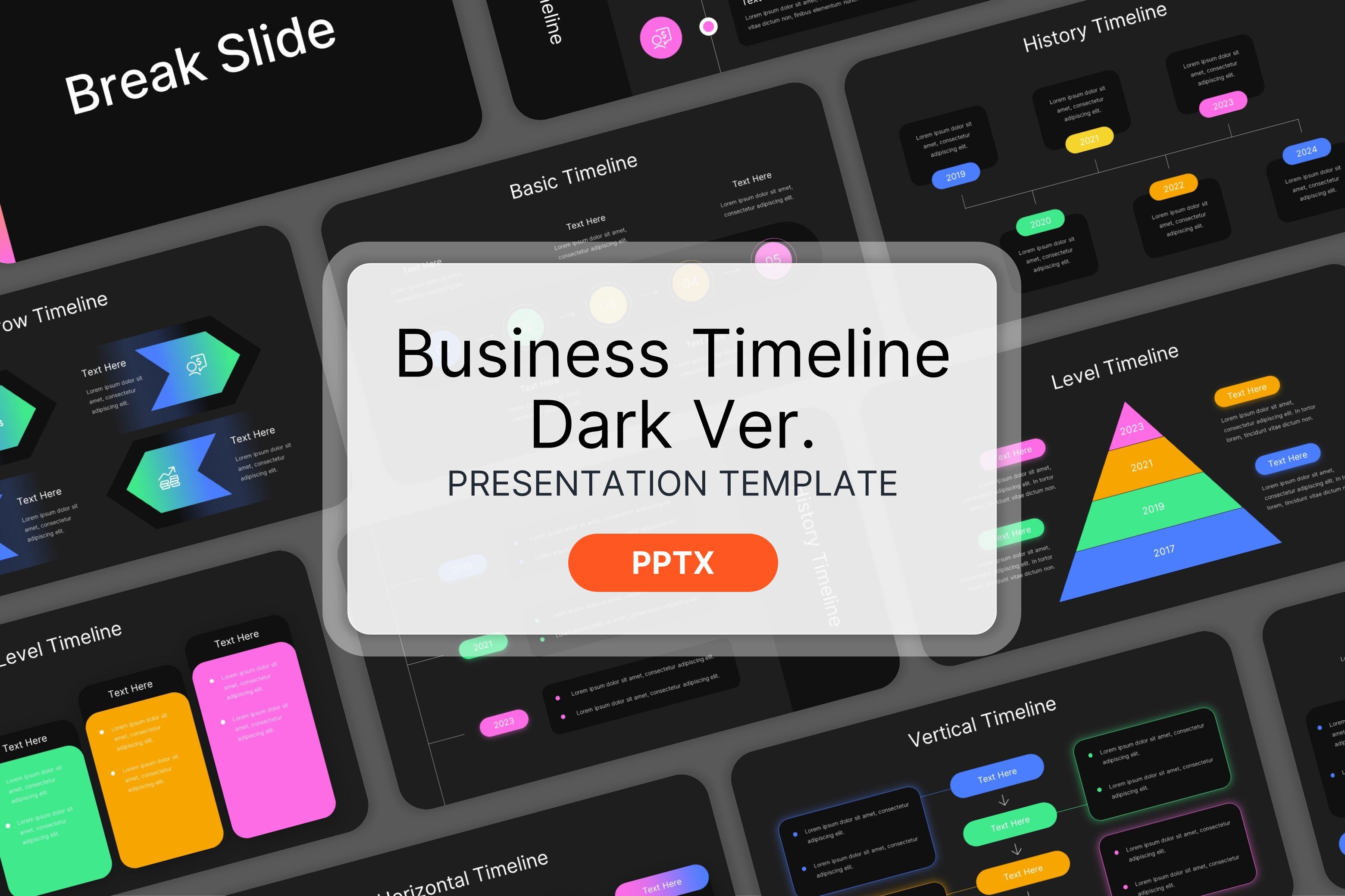 Business Timeline Dark Ver. - Powerpoint Graphic by Moara · Creative ...