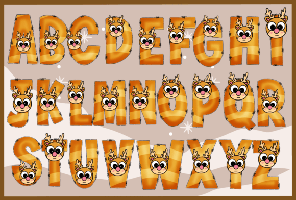 Christmas Reindeers Font - Preview 1