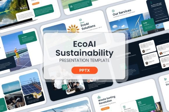 Preview of Eco AI Sustainability - PPT Templates technology presentation template