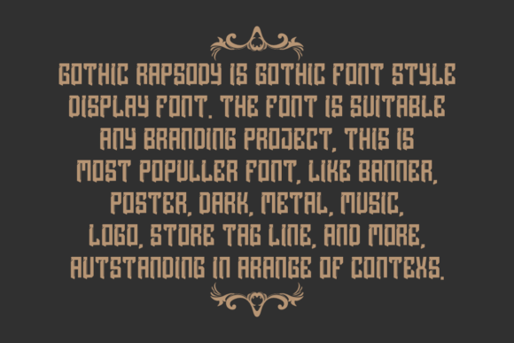 Gothic Rapsody Font PNG with transparent background - Preview 1